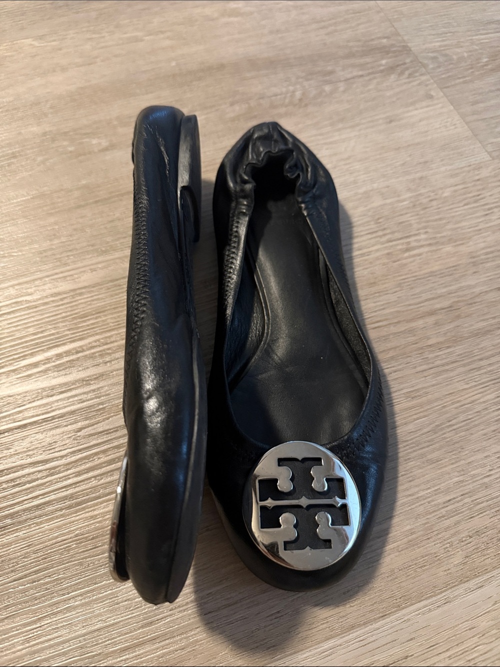 Tory Burch Minnie Leather Travel Ballet Flats - Picture 4 of 9